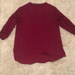 EXPRESS Silky magenta pink purple blouse